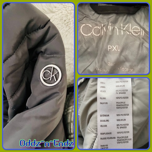 FINAL!/HP 🥳Calvin Klein Women’s Hooded Faux FurTrim PufferJacket Size PXL/NWT - Picture 11 of 12
